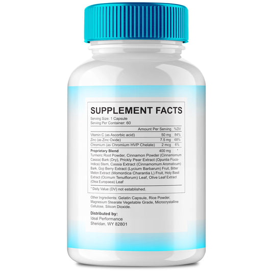 IDEAL PERFORMANCE Revision 2.0 capsules packaging highlighting advanced vision support