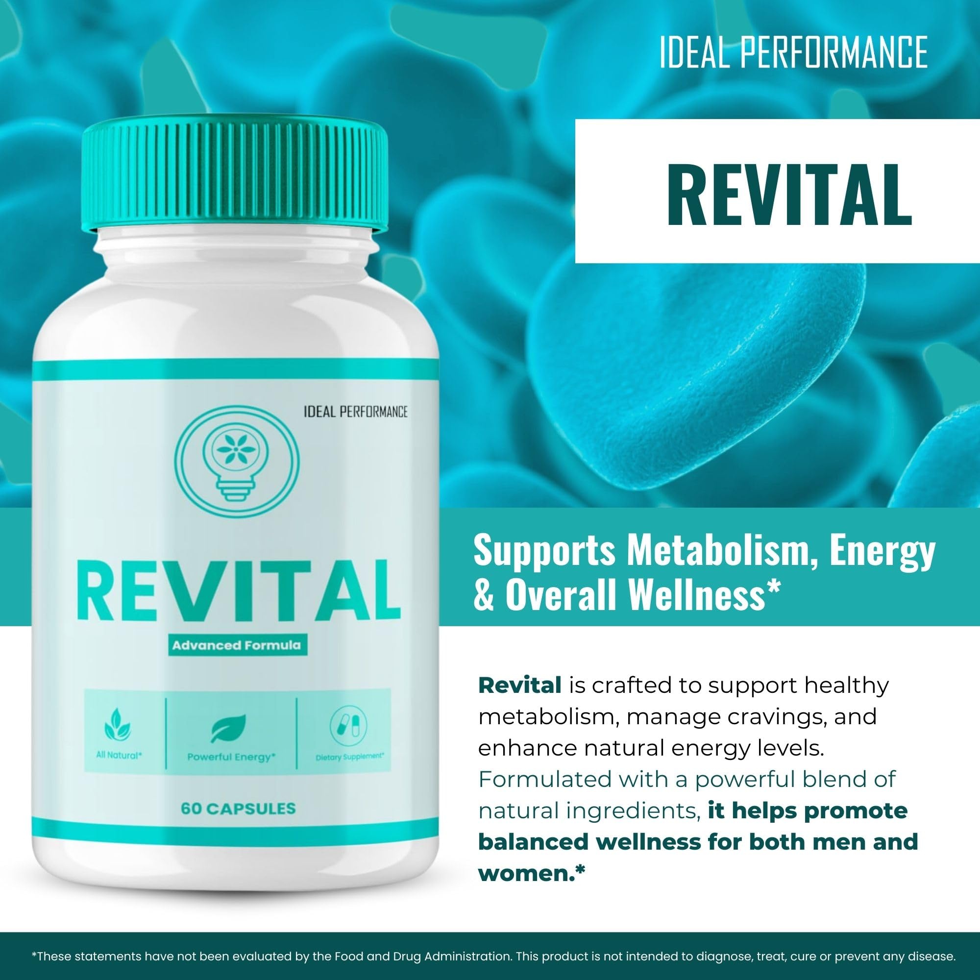 IDEAL PERFORMANCE Revital Capsules 2-pack offers convenient, ongoing daily use