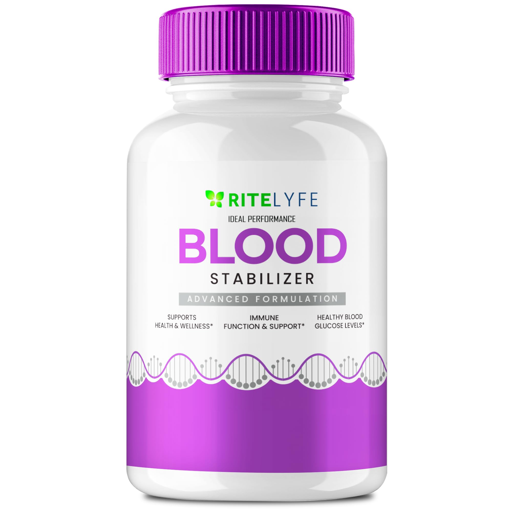 IDEAL PERFORMANCE Ritilyfe Blood Stabilizer Capsules bottle displayed for daily wellness use