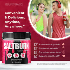 IDEAL PERFORMANCE SaltBurn Powder ready-to-use image implies simple addition to beverages.