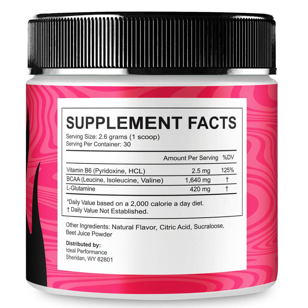 IDEAL PERFORMANCE SaltBurn Powder scoop shows convenient, measured dosing for consistent daily use.