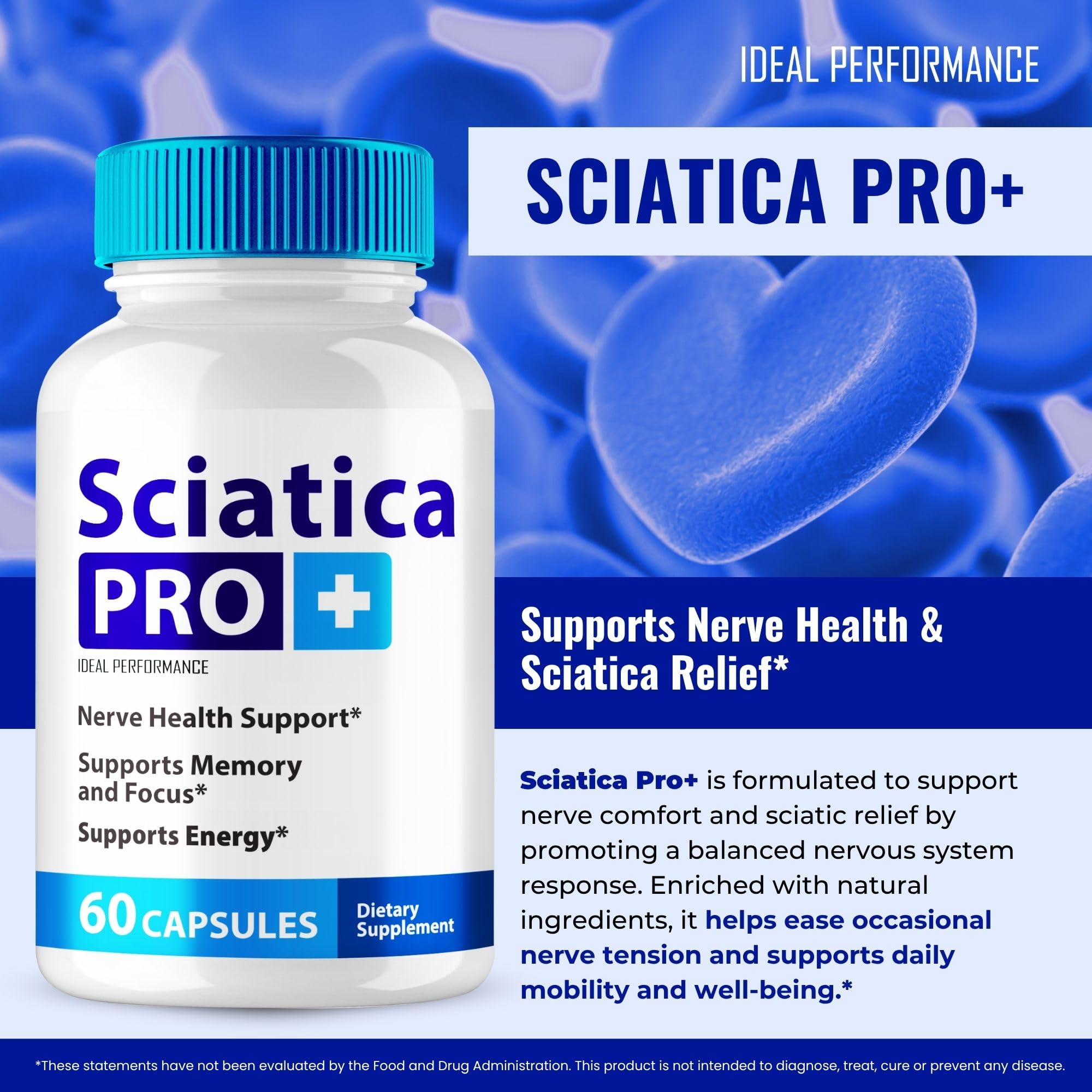 IDEAL PERFORMANCE Sciatica Pro Plus packaging 5-pack showcase convenient multi-pack for regular use.