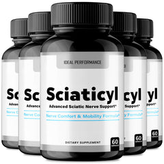 IDEAL PERFORMANCE Sciaticyl bottle closeup for daily circulation support.