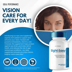 IDEAL PERFORMANCE Sight Easy label highlights ingredients and natural formula