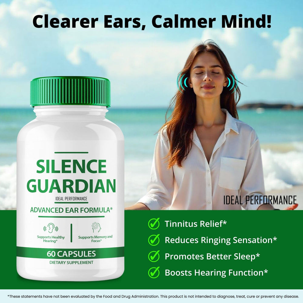 Silence Guardian label detail showing clean design and a commitment to quality.