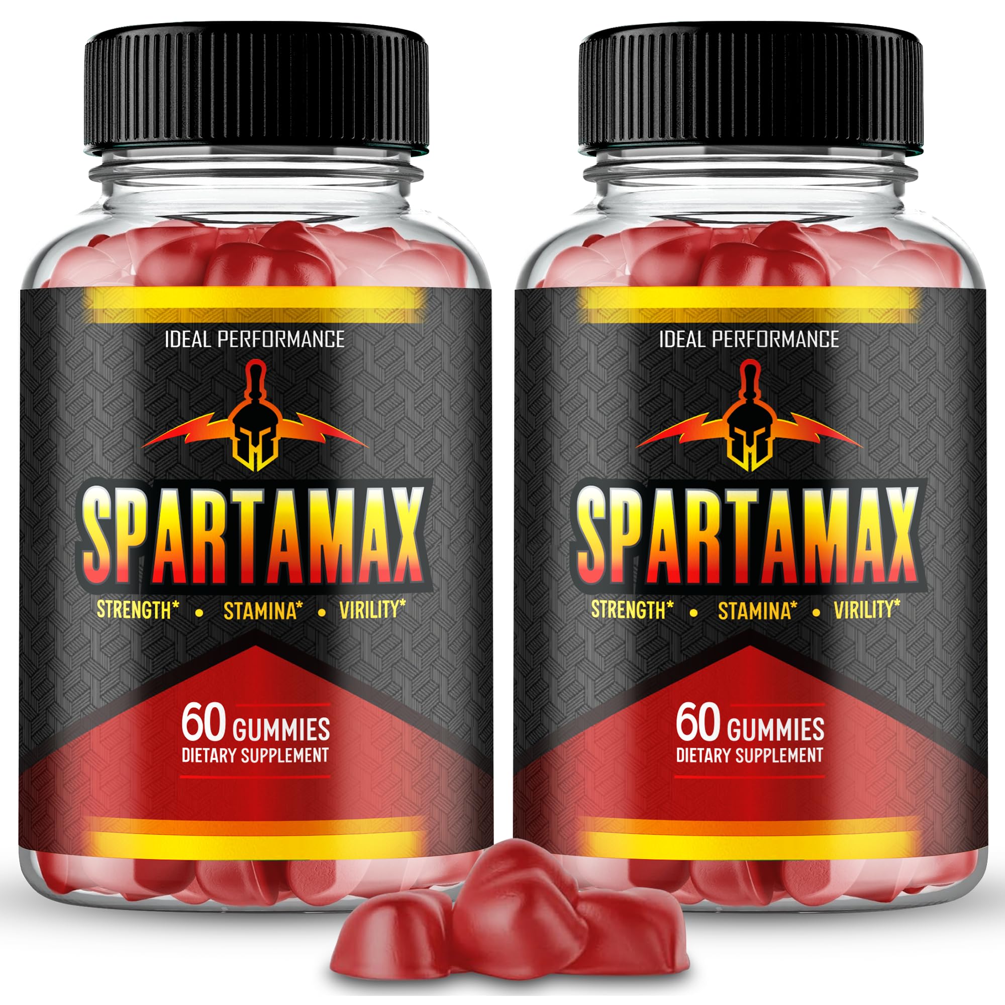 IDEAL PERFORMANCE Spartamax Gummies bottle front for convenient energy support.
