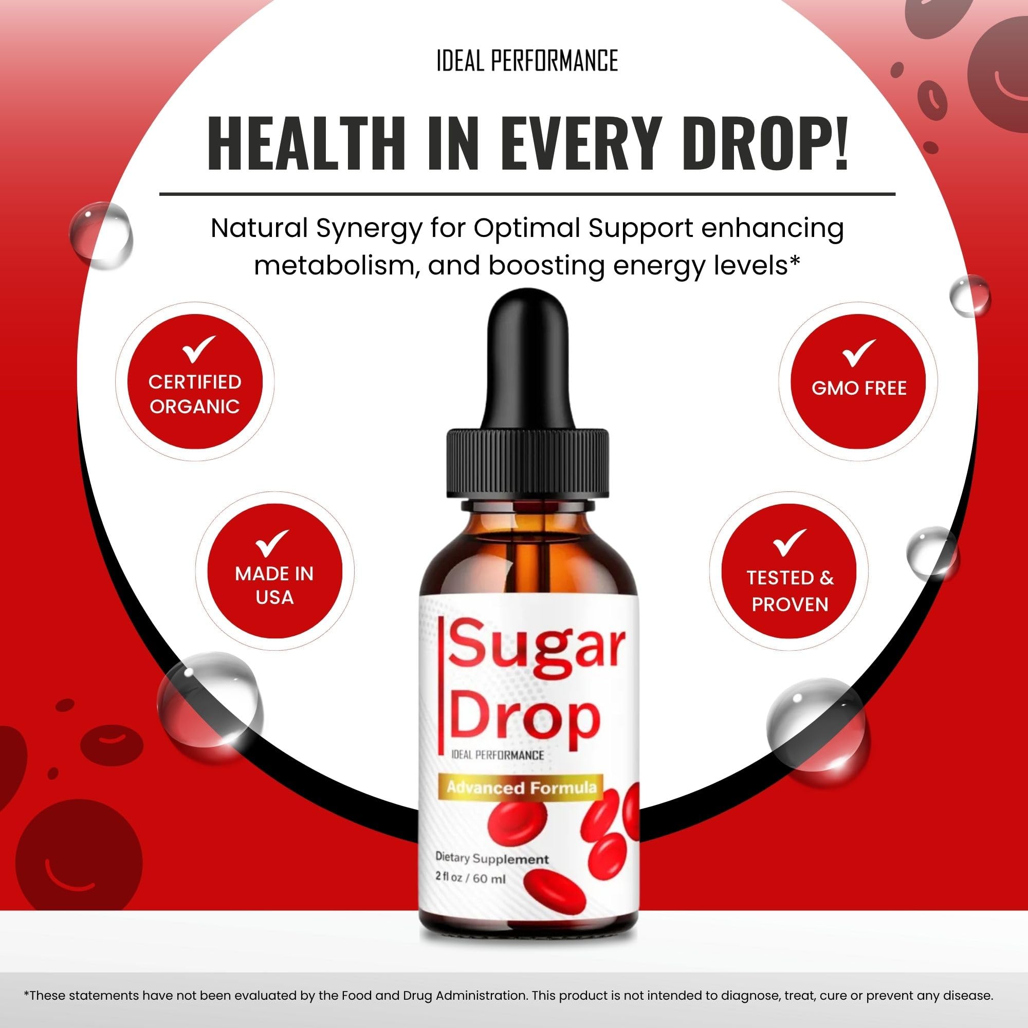 Pouring Ideal Performance Sugar Drops into water for easy intake.