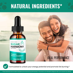 IDEAL PERFORMANCE Sugar Harmony Drops closeup reveals natural ingredients on the bottle.