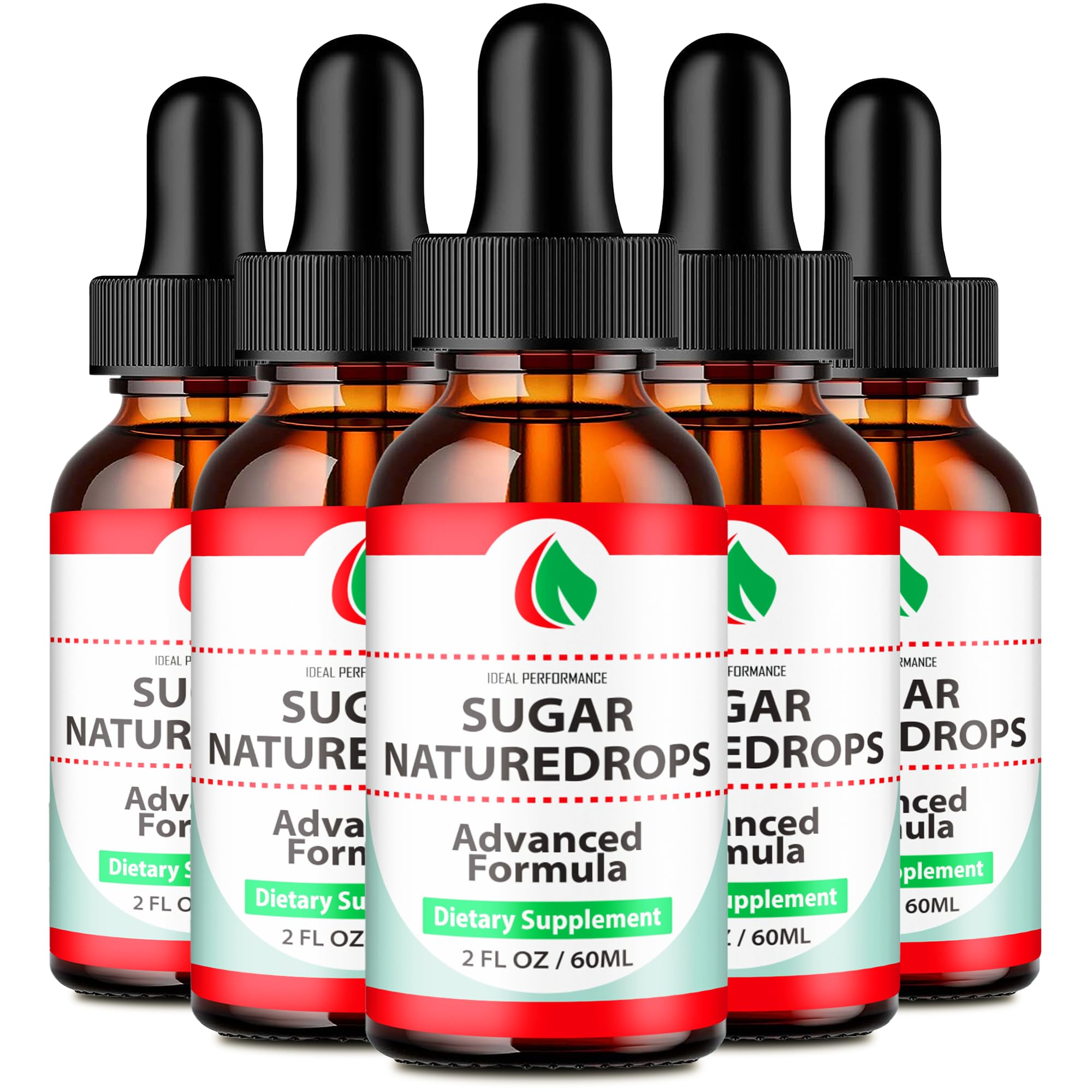 IDEAL PERFORMANCE Sugar Nature Drops bottle front highlights all-natural blood health support