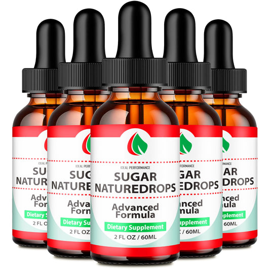IDEAL PERFORMANCE Sugar Nature Drops bottle front highlights all-natural blood health support