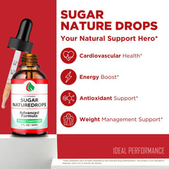 Sugar Nature Drops label close-up showing all natural ingredients.