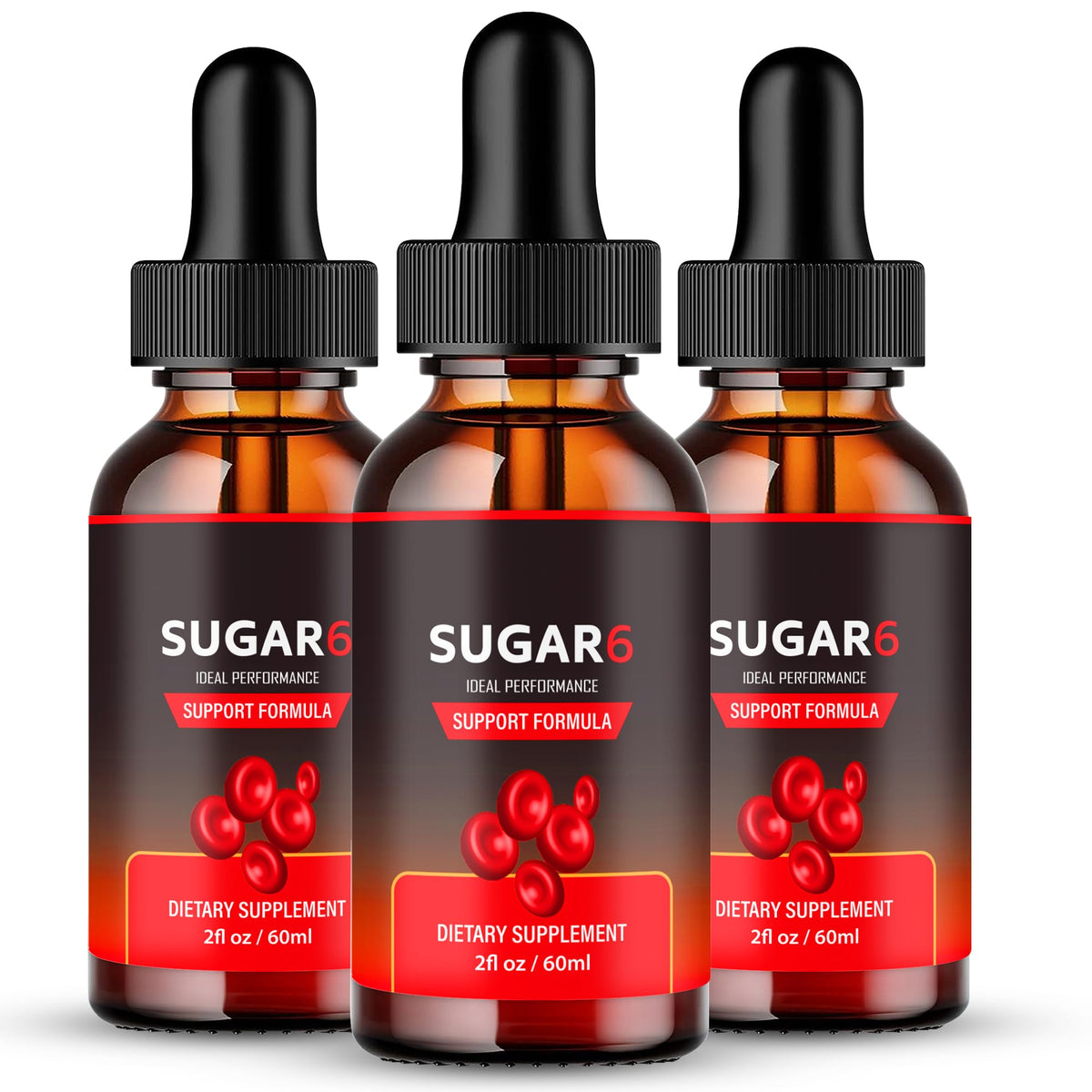 IDEAL PERFORMANCE Sugar Six Drops bottle closeup for daily wellness.