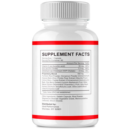 IDEAL PERFORMANCE SugarDelete Blood Formula Pack close-up highlights capsules for routine wellness.