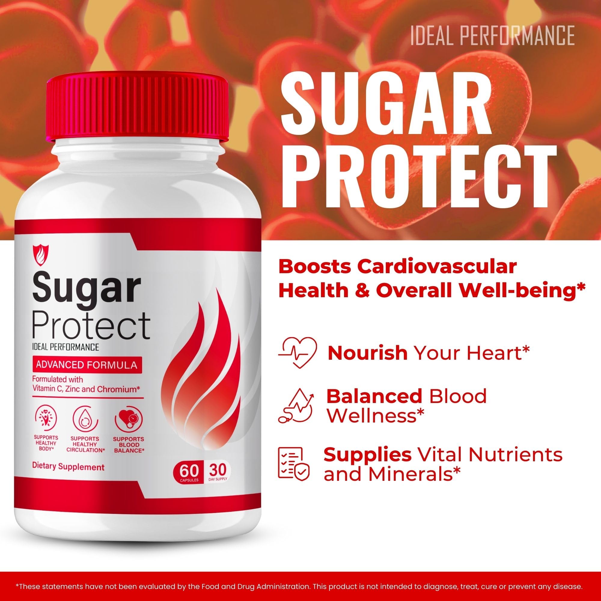 IDEAL PERFORMANCE Sugar Protect capsules swallow closeup shows smooth, quick intake