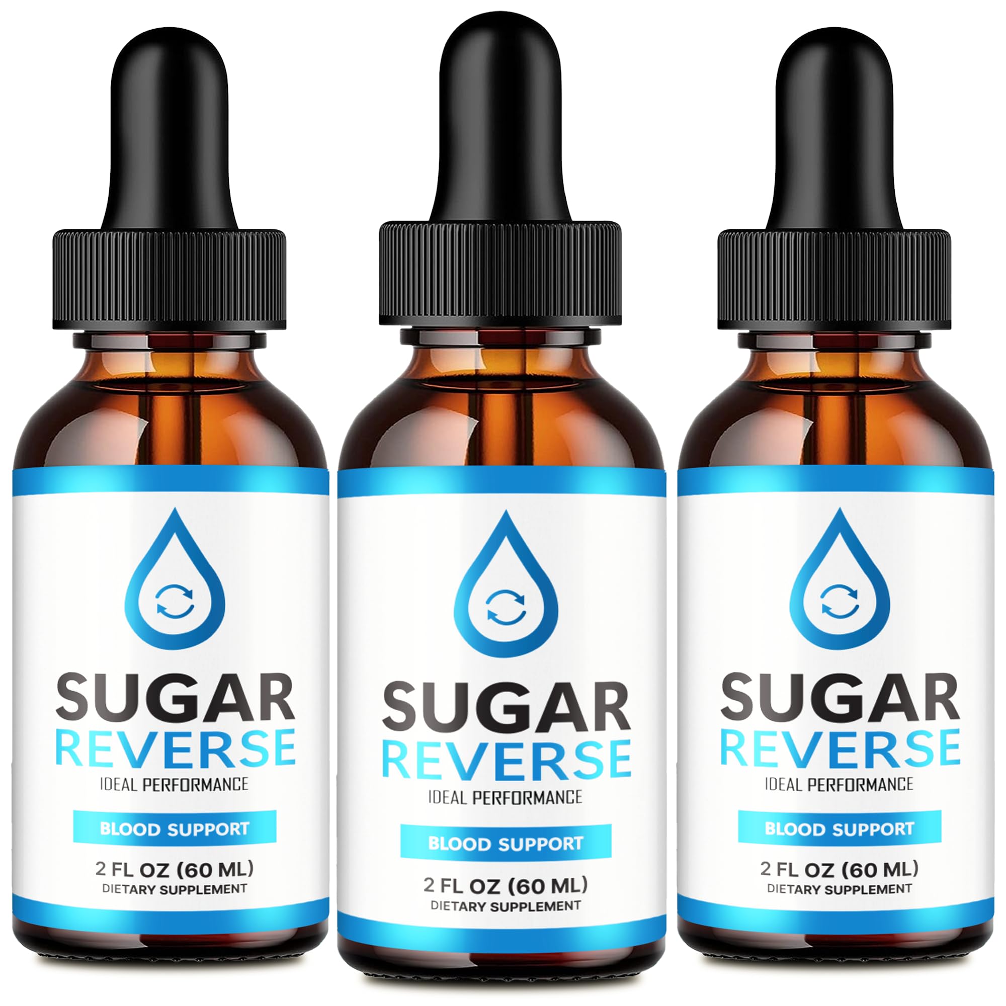IDEAL PERFORMANCE Sugar Reverse Drops bottle with dropper for easy on-the-go dosing.