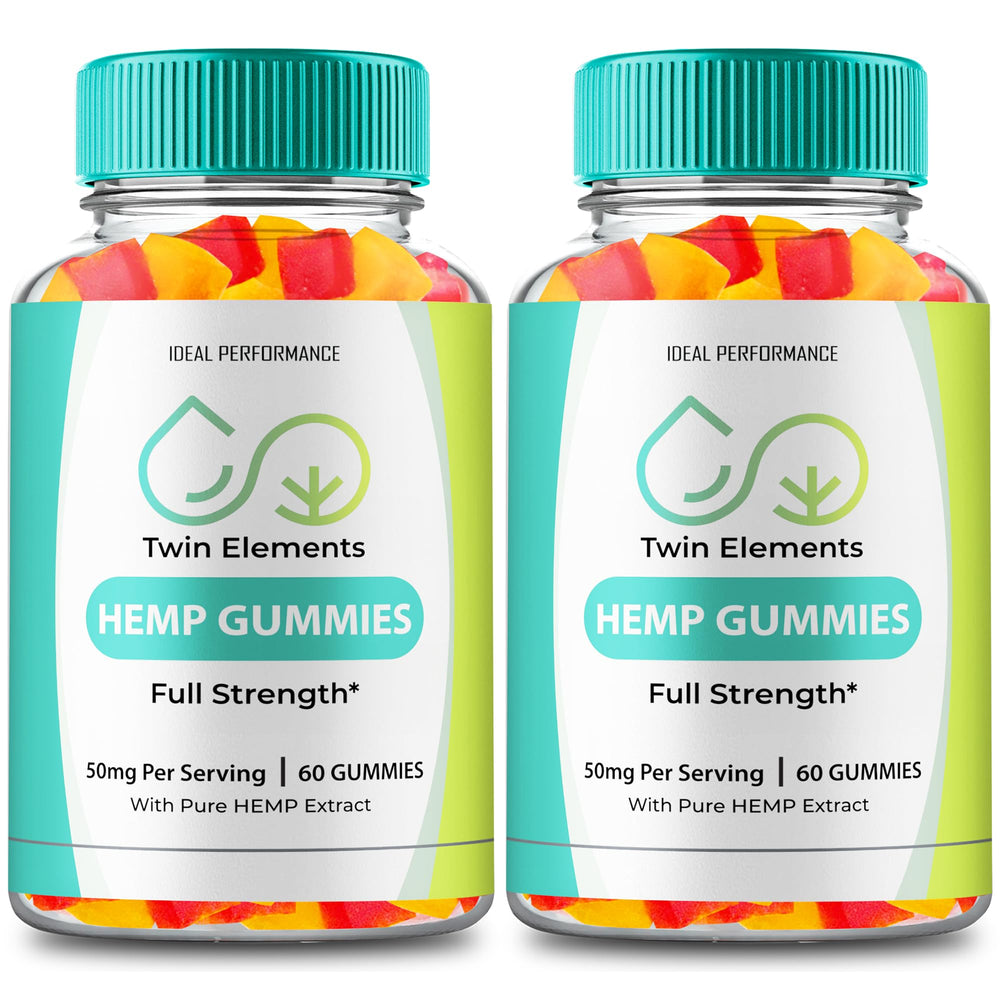 IDEAL PERFORMANCE Twin Elements Gummies bottle front view shows convenient daily wellness support.