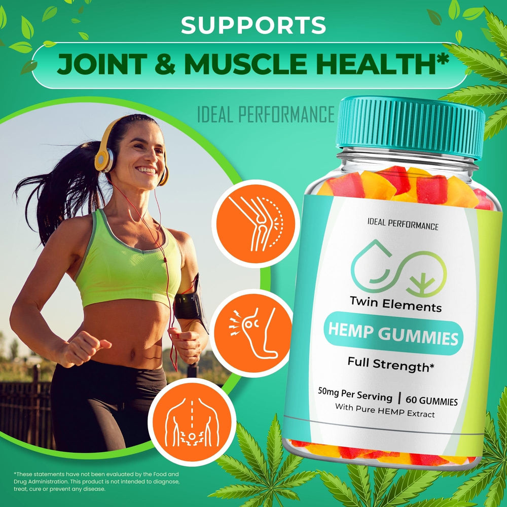 IDEAL PERFORMANCE Twin Elements Gummies chewy texture closeup invites easy daily use.