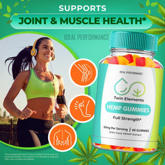 IDEAL PERFORMANCE Twin Elements Gummies chewy texture closeup invites easy daily use.