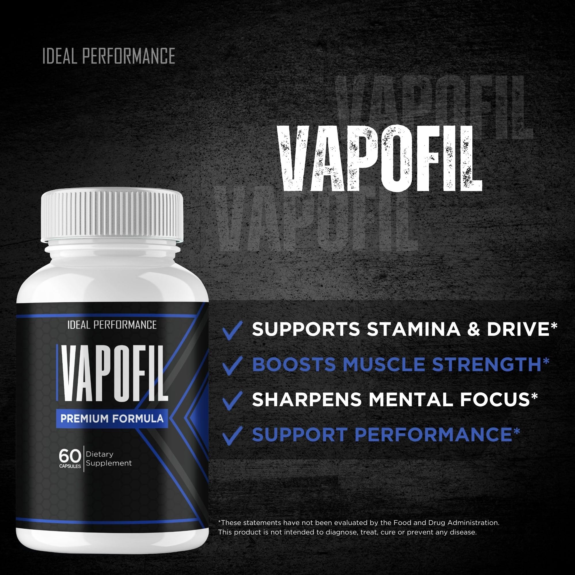 IDEAL PERFORMANCE Vapofil capsules energy daily long day scene on desk