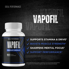 IDEAL PERFORMANCE Vapofil capsules energy daily long day scene on desk