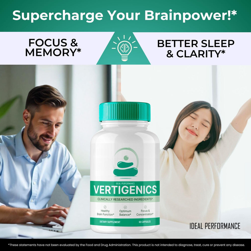 IDEAL PERFORMANCE Vertigenics capsule close-up for daily use.