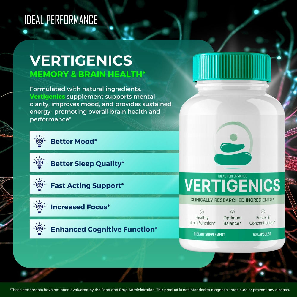 IDEAL PERFORMANCE Vertigenics packaging emphasizes maximum strength.