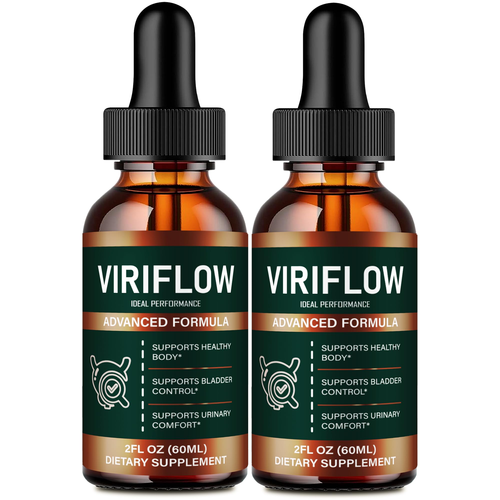 IDEAL PERFORMANCE ViriFlow Drops bottle for daily wellness support.