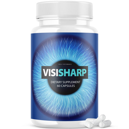 IDEAL PERFORMANCE Visisharp bottle label highlighting eye health support