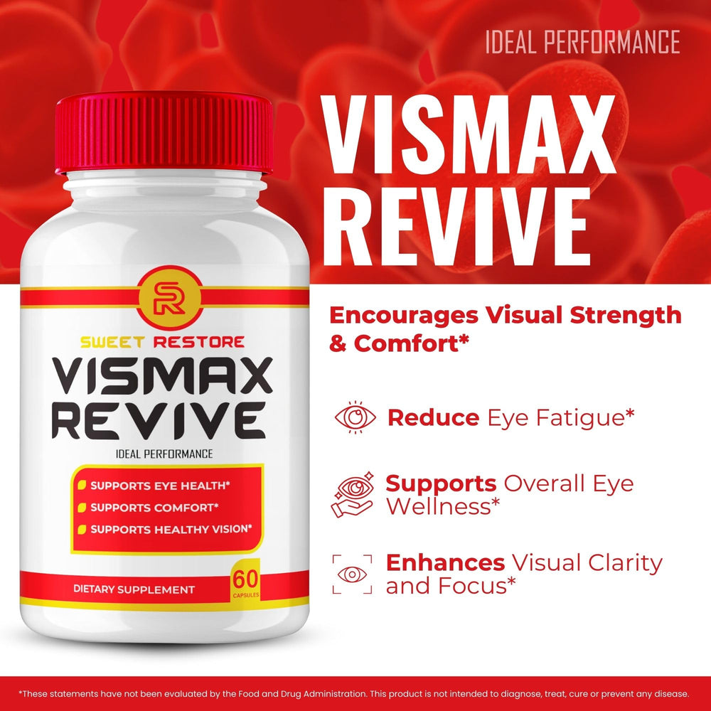 IDEAL PERFORMANCE Vismax Revive daily-dose capsules on table for routine use.