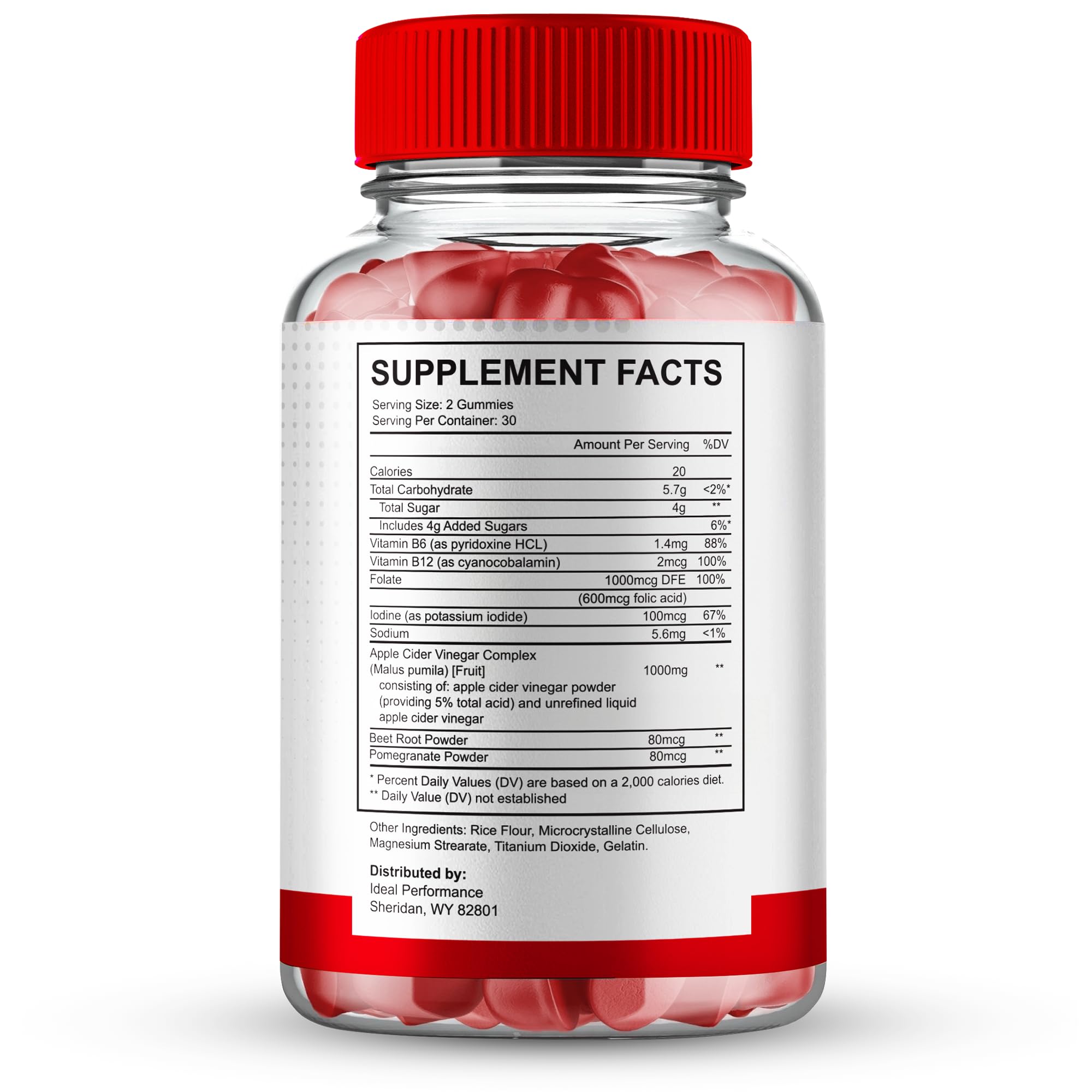 IDEAL PERFORMANCE Vital PumpXL Gummies label closeup highlighting all natural formulation