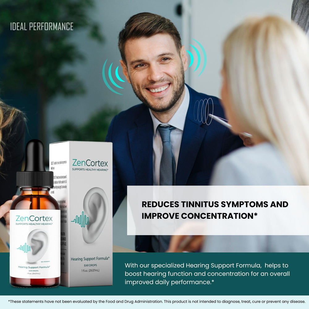 IDEAL PERFORMANCE Zencortex drops packaging box visible for purchase decision