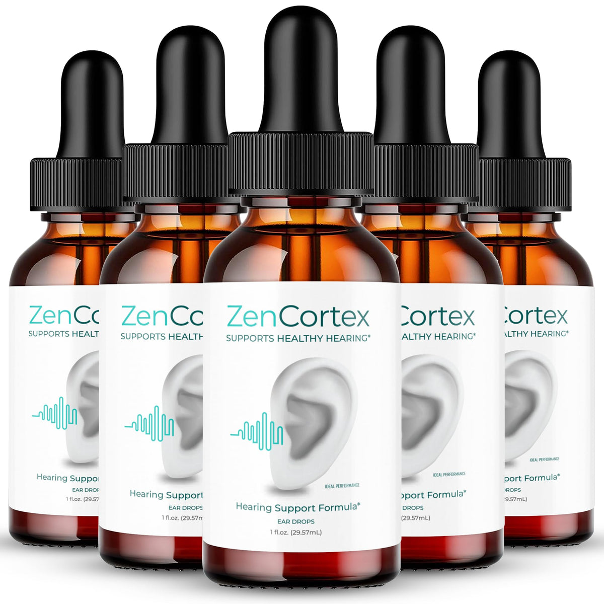 IDEAL PERFORMANCE Zencortex drops bottle ready for use, supports ear comfort