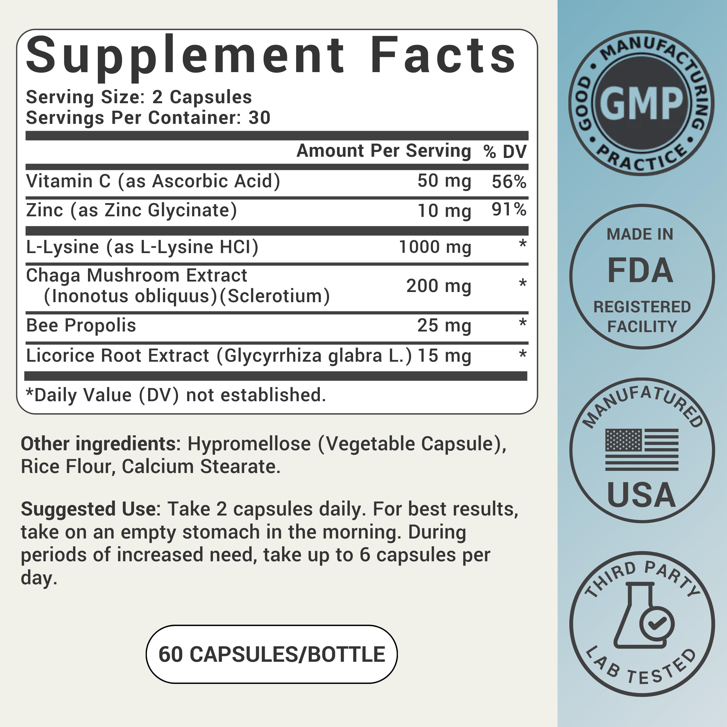 Ideal Wellness GMP facility label on packaging emphasizing quality