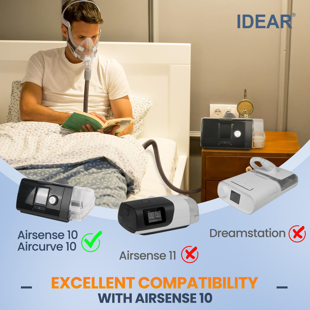 IDEAR Climate Line air hose 2-pack warmth control for personalized CPAP comfort.