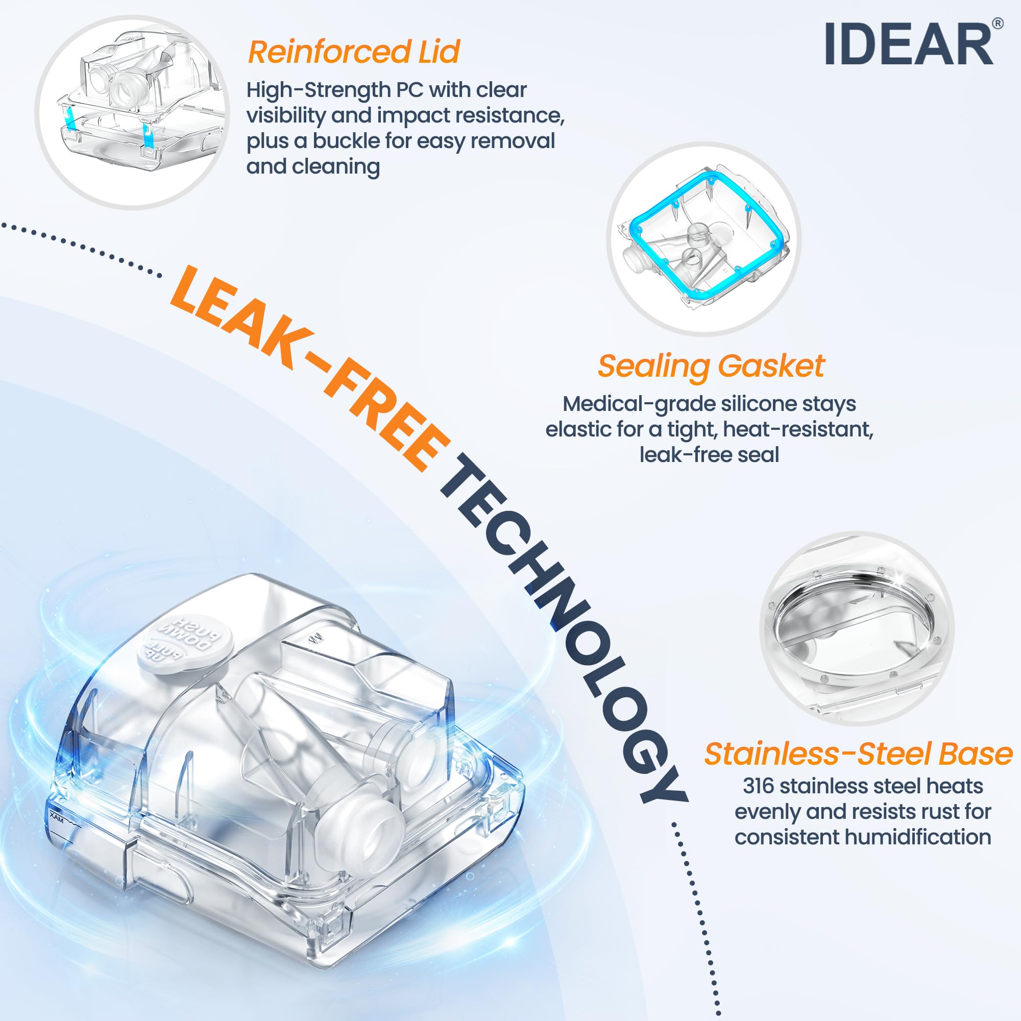IDEAR warmth control CPAP, customizable temperature for comfort