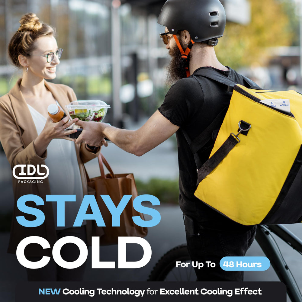 IDL Packaging gel ice pack compact size fits lunch boxes and bags.