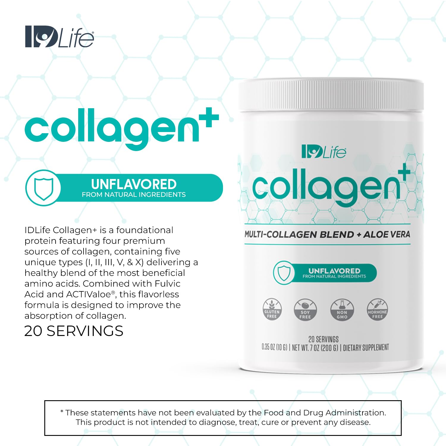 IDLife Collagen+ fulvic acid close-up signals absorption potential.