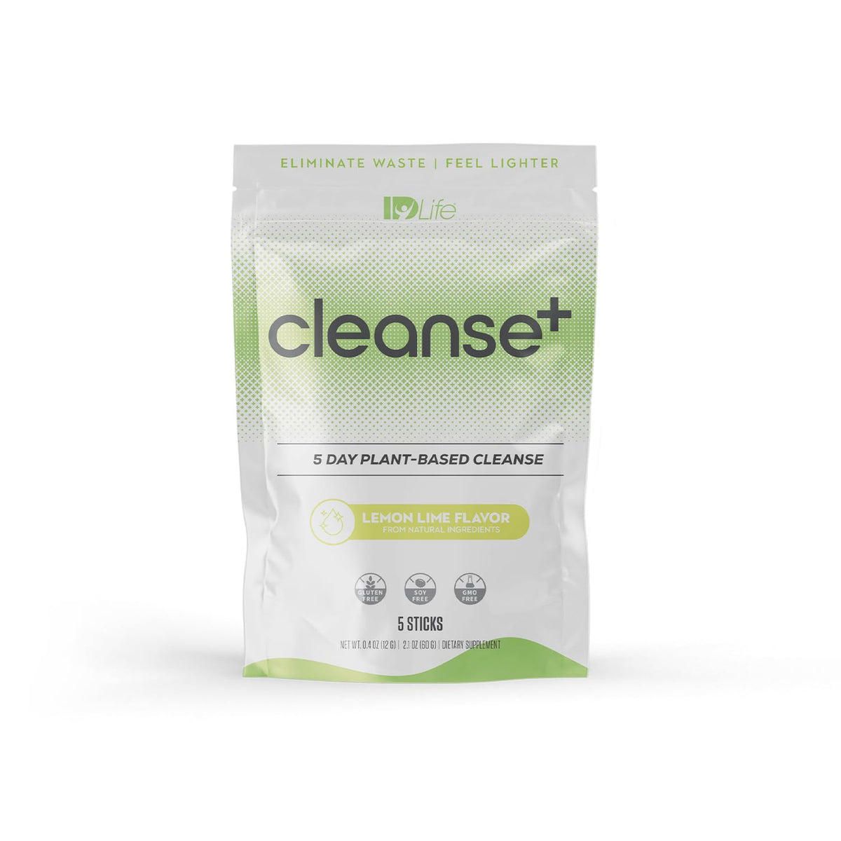IDLife Lemon-Lime Cleanse+ bottle with sticks ready for a 5-day gut reset.