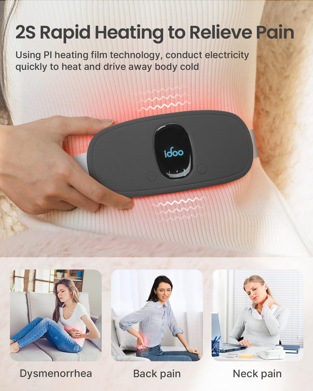 iDOO battery indicator with USB-C charger emphasizes long-lasting portable power.