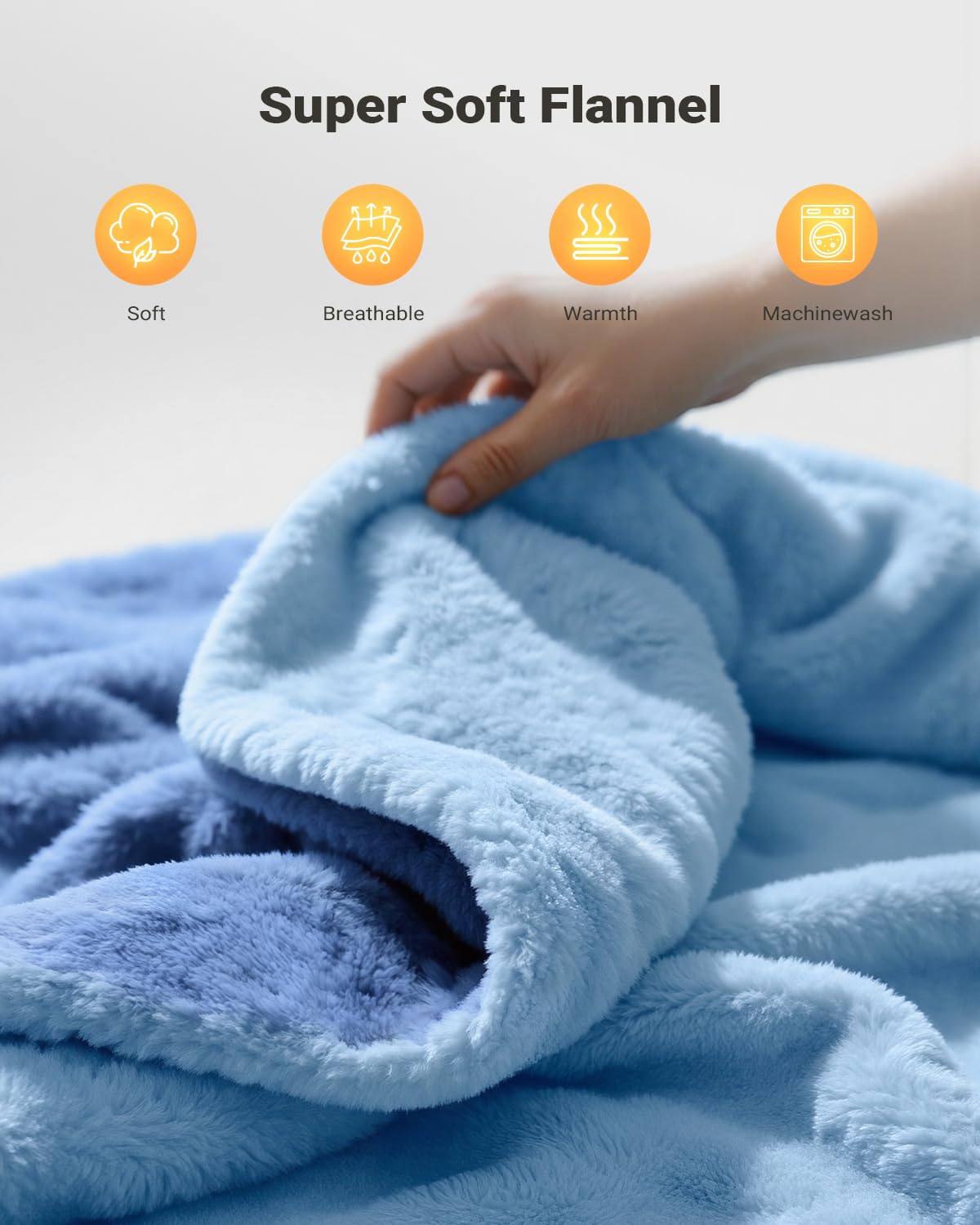 iDOO ultra-soft flannel cover feels cozy and gentle.