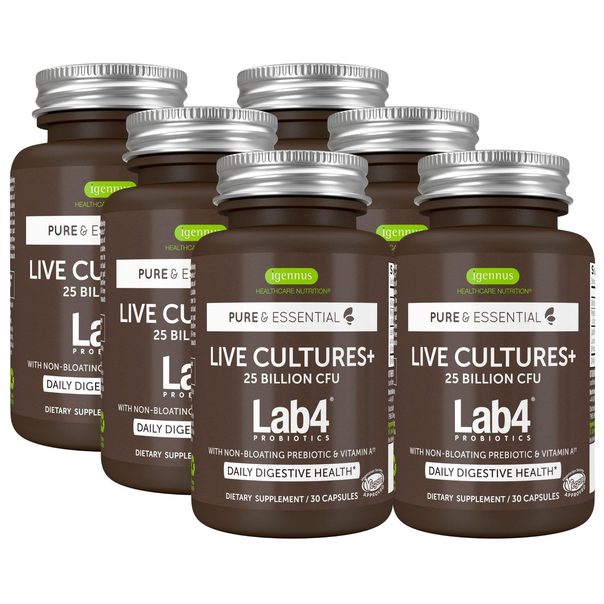 Igennus Probiotics bottle front showing product for daily gut support