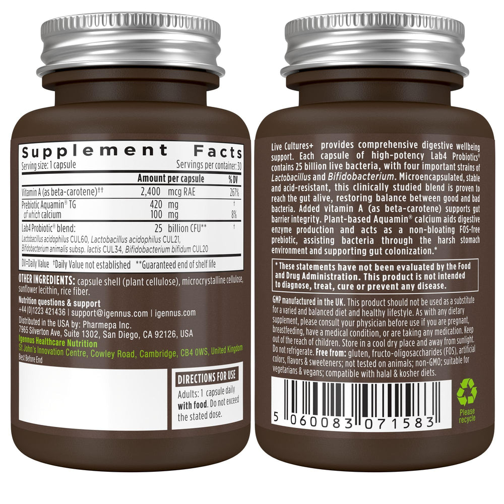 Igennus Probiotics room-temperature storage icon in packaging