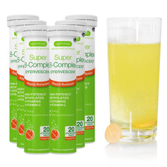 Igennus Super B-Complex liquid dissolving in water for quick energy support.