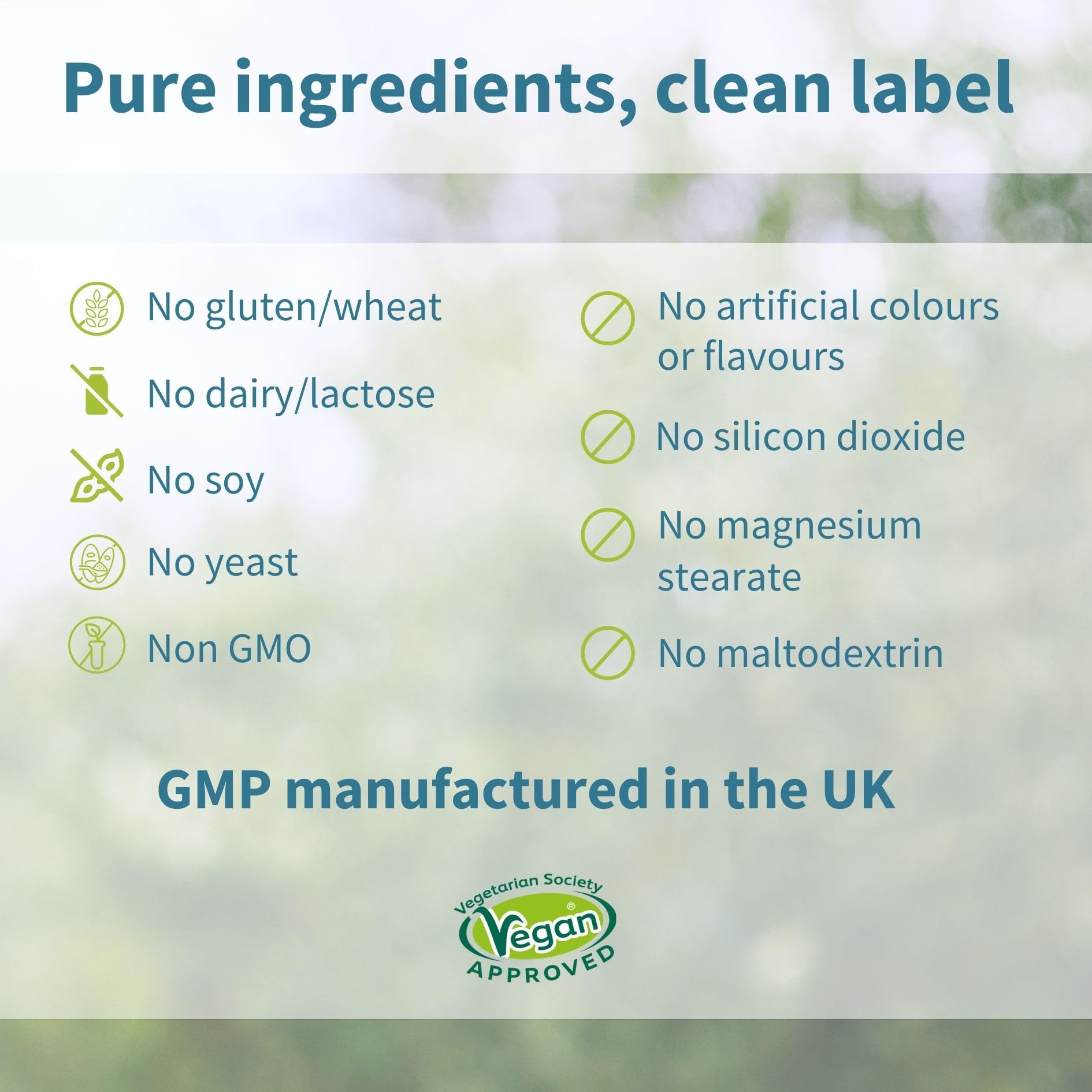 Igennus Super B-Complex vegan, sugar-free label on packaging.