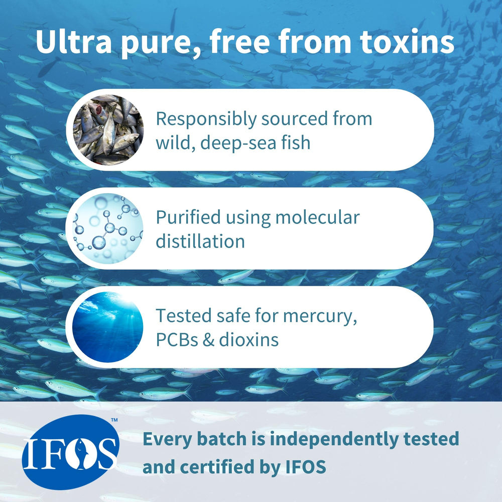 Igennus Ultra Pure Omega-3 lemon flavour shows natural taste with minimal aftertaste, ideal daily use.