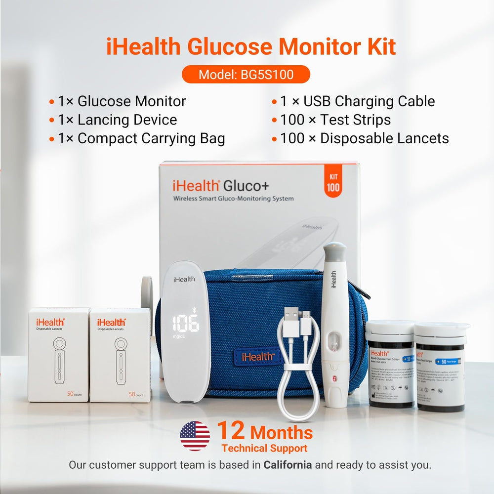 iHealth Gluco+ quick user guide included for easy setup