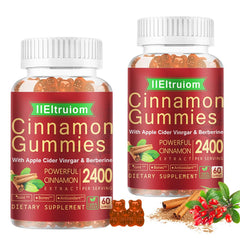 IIEltruiom Cinnamon Gummies bottle front, convenient daily wellness boost.