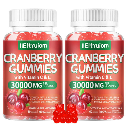 IIEltruiom Cranberry Gummies bottle pour for convenient urinary health support and daily wellness