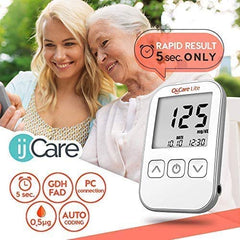 ijCare Oh’Care Lite lancets show comfortable depth settings for personalized testing.