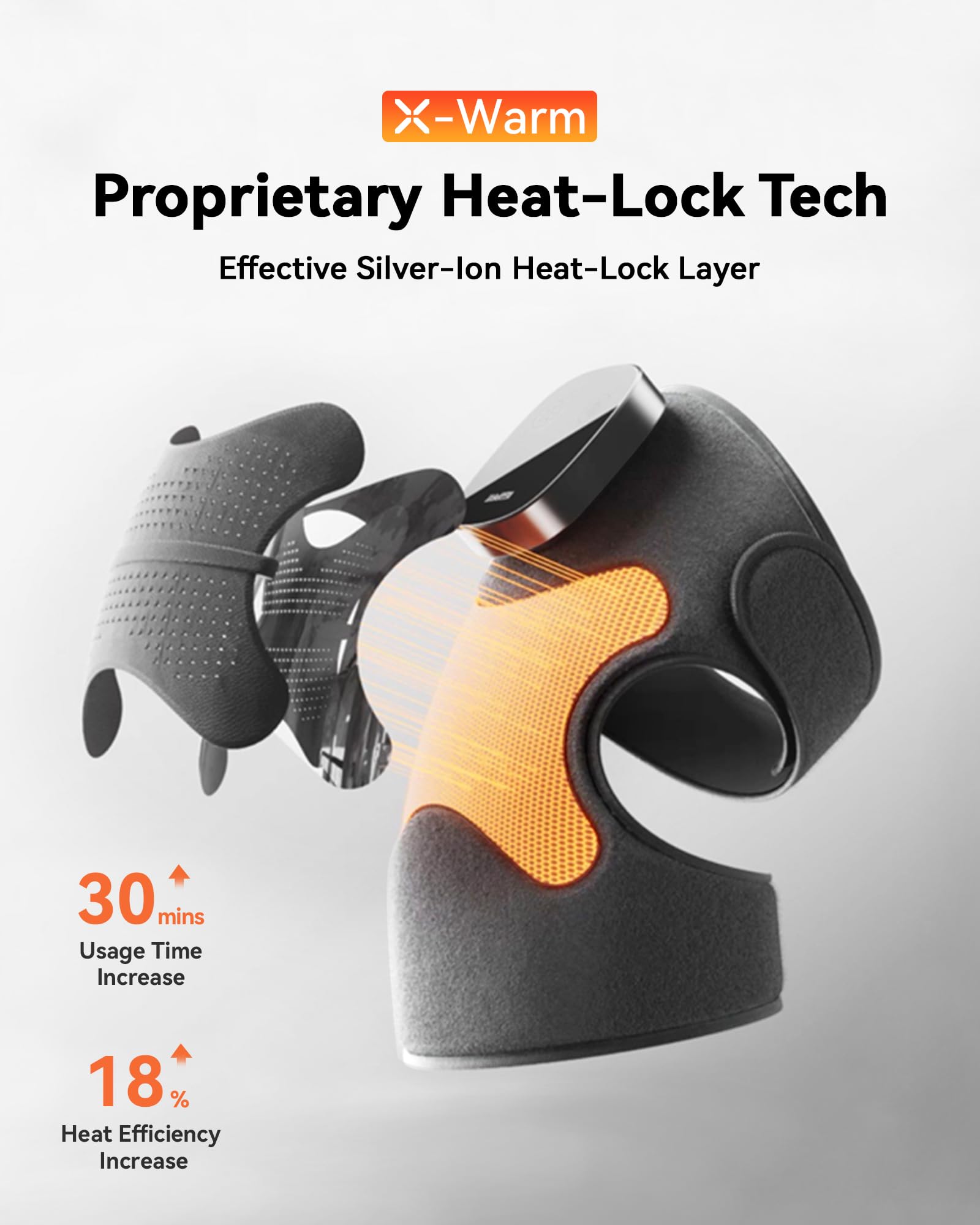 IKEEPFIT knee massager with five heat levels for personalized comfort